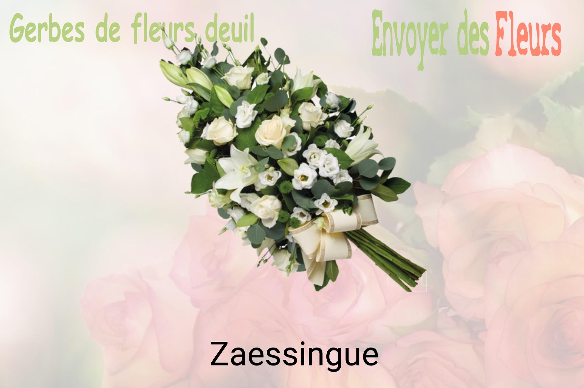 Gerbe de fleurs de deuil livrée à Zaessingue